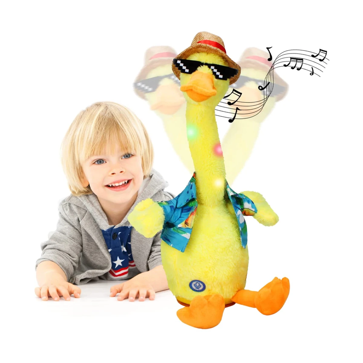 USB Charging Talking and Dancing Duck Toy - Yellow