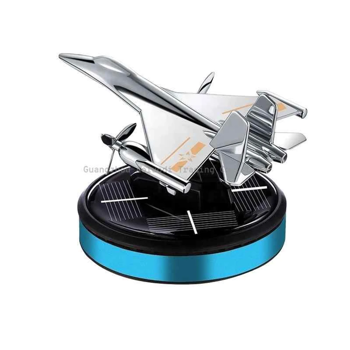 Creative Vehicle solar plane Fighter Model Design Aluminum Alloy And Plastic Make Sun Fade Resistant Solar Car Air Freshener