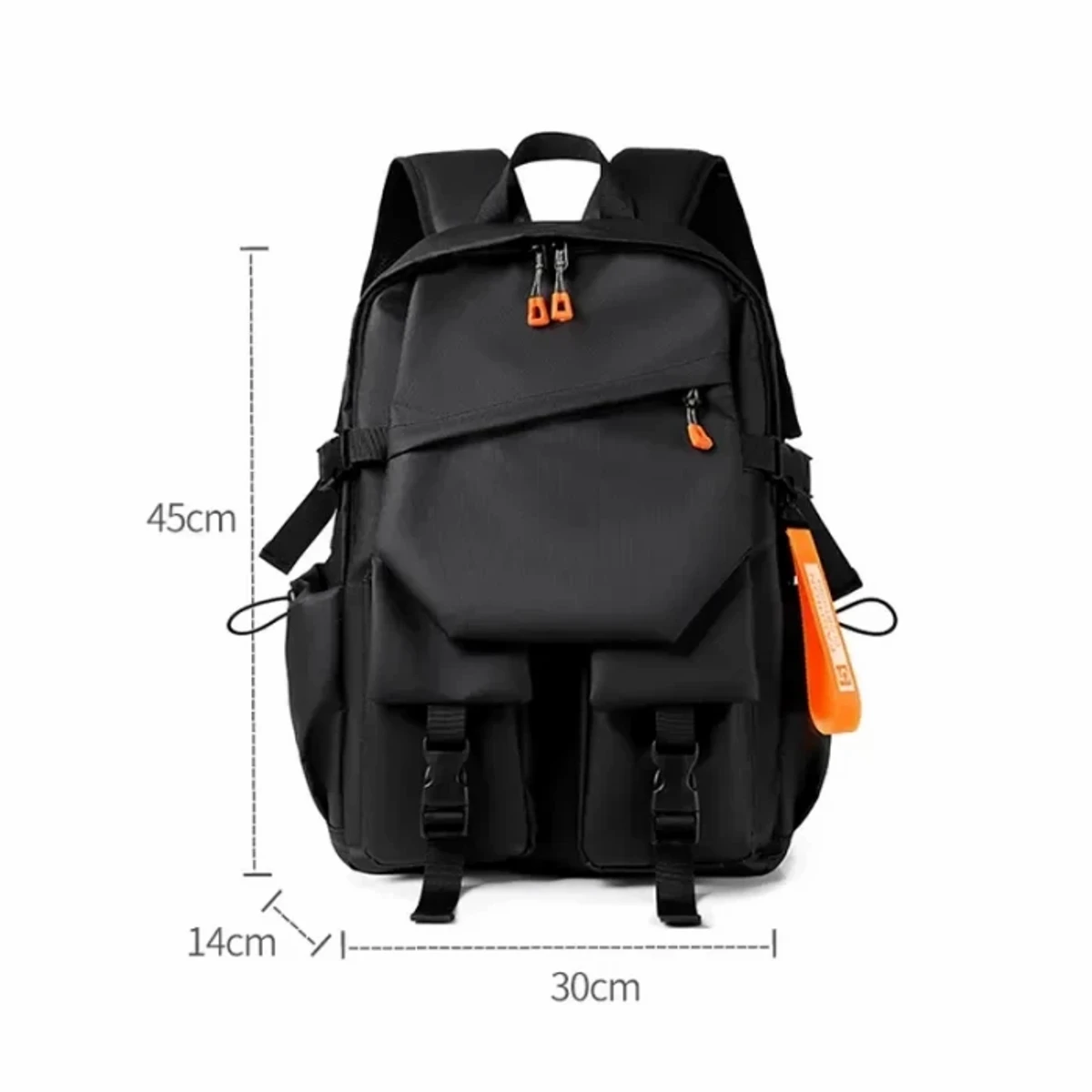 Large Lightweight Casual Backpack Zipper Daypack With Free Wallet