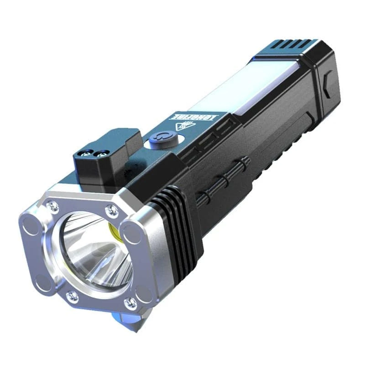 Emergency Torch Light with Power Bank Cutter and Hammer 3W Rechargeable